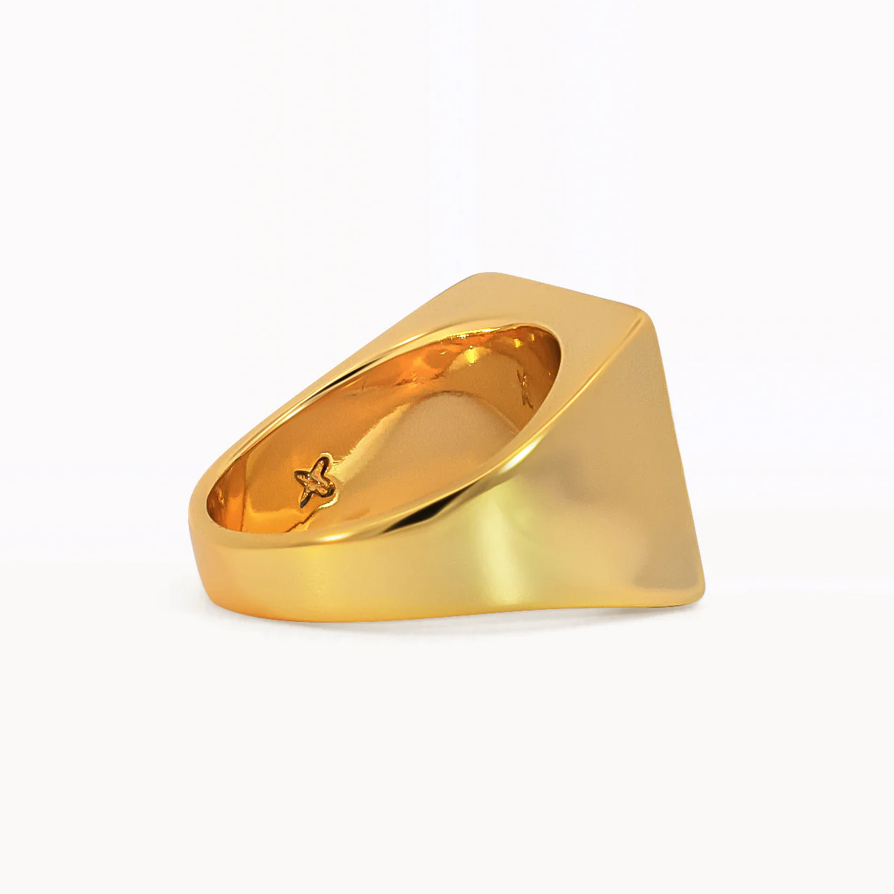 Square Evil Eye Embellished Enamel Ring - Image 3